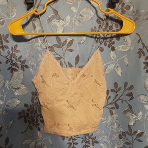 Elegant Lace Beige Cami Top